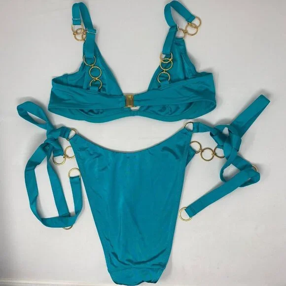 Agent Provocateur Anastacia Teal Bikini Set 34B/3